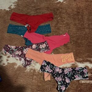 Victoria's Secret Floral and Solid Panty Set